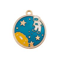 20 PCS/Package 20mm Alloy Astronaut Rocket Planet Polished Pendant main image 4