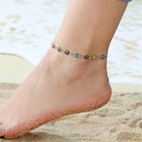 Casual Simple Style Eye Alloy Resin Wholesale Anklet sku image 1