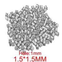 100 PCS/Package 1.5*1.5mm 2.5*2.5mm 2*2mm Hole 1~1.9mm Hole 2~2.9mm 304 Stainless Steel Solid Color Polished Positioning Tube sku image 1