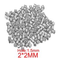 100 PCS/Package 1.5*1.5mm 2.5*2.5mm 2*2mm Hole 1~1.9mm Hole 2~2.9mm 304 Stainless Steel Solid Color Polished Positioning Tube sku image 2