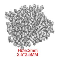 100 PCS/Package 1.5*1.5mm 2.5*2.5mm 2*2mm Hole 1~1.9mm Hole 2~2.9mm 304 Stainless Steel Solid Color Polished Positioning Tube sku image 3