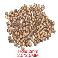 100 PCS/Package 1.5*1.5mm 2.5*2.5mm 2*2mm Hole 1~1.9mm Hole 2~2.9mm 304 Stainless Steel Solid Color Polished Positioning Tube sku image 6