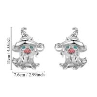 1 Pair Cute Cool Style Ghost Sterling Silver Ear Studs main image 2