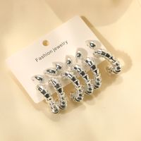 1 Set Hip-Hop Vintage Style Water Droplets CCB Ear Studs main image 5