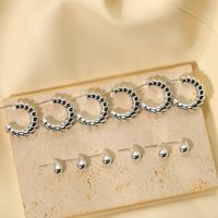 1 Set Hip-Hop Vintage Style Water Droplets CCB Ear Studs main image 4