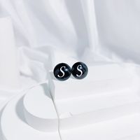 Vintage Style Simple Style Classic Style Letter Synthetic Resin Copper Unisex Brooches 1 Pair sku image 19