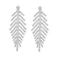 1 Pair Simple Style Classic Style Solid Color Inlay Copper Alloy Rhinestones Drop Earrings main image 4