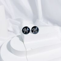 Vintage Style Simple Style Classic Style Letter Synthetic Resin Copper Unisex Brooches 1 Pair sku image 8
