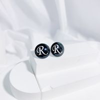 Vintage Style Simple Style Classic Style Letter Synthetic Resin Copper Unisex Brooches 1 Pair sku image 18