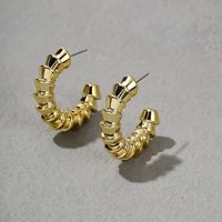 1 Par Estilo Simple Estilo Clásico Geométrico Irregular Enchapado Arílico Chapados en oro de 18k Pendientes sku image 5