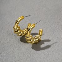 1 Pair Simple Style Classic Style Geometric Irregular Plating Arylic 18K Gold Plated Ear Studs main image 3