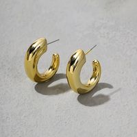 1 Pair Simple Style Classic Style Geometric Irregular Plating Arylic 18K Gold Plated Ear Studs sku image 6