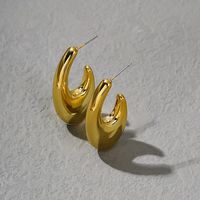 1 Par Estilo Simple Estilo Clásico Geométrico Irregular Enchapado Arílico Chapados en oro de 18k Pendientes sku image 4