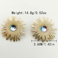 1 Pair Fairy Style Casual Korean Style Sector Flower Butterfly Plating Inlay 304 Stainless Steel Artificial Gemstones Artificial Pearls Gold Plated Ear Studs main image 2