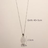 304 Stainless Steel Natural Stone Silver Plated IG Style Modern Style Classic Style Angel Pendant Necklace main image 2