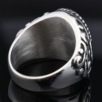 Hip-Hop Streetwear Color Block 304 Stainless Steel Carving Men's Rings main image 3