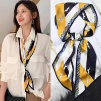 Women's Simple Style Color Block Polyester Printing Silk Scarf sku image 8