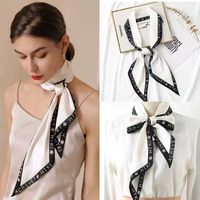 Women's Simple Style Color Block Polyester Printing Silk Scarf sku image 3
