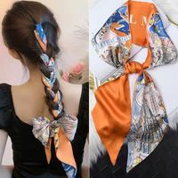 Women's Simple Style Color Block Polyester Printing Silk Scarf sku image 11