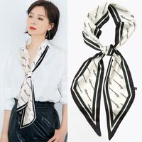 Women's Simple Style Color Block Polyester Printing Silk Scarf sku image 5