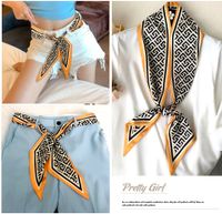 Women's Simple Style Color Block Polyester Printing Silk Scarf sku image 10
