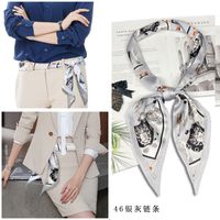 Women's Simple Style Color Block Polyester Printing Silk Scarf sku image 17