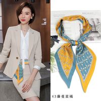 Women's Simple Style Color Block Polyester Printing Silk Scarf sku image 14