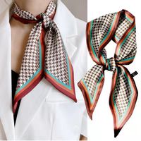 Women's Simple Style Color Block Polyester Printing Silk Scarf sku image 38