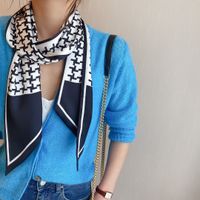 Women's Simple Style Color Block Polyester Printing Silk Scarf sku image 46