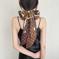Women's Simple Style Color Block Polyester Printing Silk Scarf sku image 49