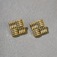 1 Pair Simple Style Classic Style Geometric Irregular Plating Arylic 18K Gold Plated Ear Studs sku image 1