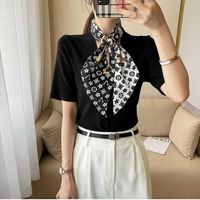 Women's Simple Style Color Block Polyester Printing Silk Scarf sku image 50