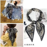 Women's Simple Style Color Block Polyester Printing Silk Scarf sku image 52