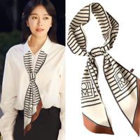 Women's Simple Style Color Block Polyester Printing Silk Scarf sku image 54