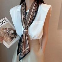 Women's Simple Style Color Block Polyester Printing Silk Scarf sku image 57