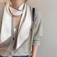 Women's Simple Style Color Block Polyester Printing Silk Scarf sku image 24