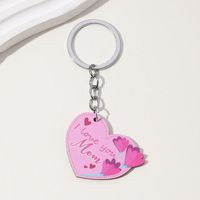 Casual MAMA Classic Style Letter Heart Shape Metal Inlay Glass Mother'S Day Keychain main image 10
