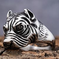 Hip-Hop Streetwear Symbol 304 Stainless Steel Carving Men's Rings main image 7