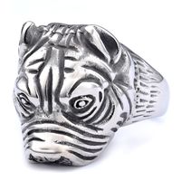 Hip-Hop Streetwear Symbol 304 Stainless Steel Carving Men's Rings main image 6