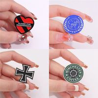 Cartoon Style Cowboy Style Cross Letter Heart Shape Alloy Stamping Stoving Varnish Plating Unisex Brooches main image 1