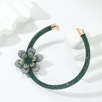 Elegant Lady Flower Alloy Inlay Rhinestones Women's Pendant Necklace Choker main image 3