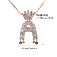 Le Cuivre Plaqué Or 18K XUPING Style Simple Commuer Placage Incruster Lettre Couronne Strass Pendentif sku image 1