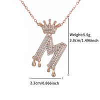 Le Cuivre Plaqué Or 18K XUPING Style Simple Commuer Placage Incruster Lettre Couronne Strass Pendentif sku image 13