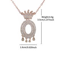 Le Cuivre Plaqué Or 18K XUPING Style Simple Commuer Placage Incruster Lettre Couronne Strass Pendentif sku image 15