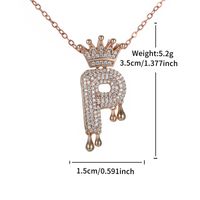Le Cuivre Plaqué Or 18K XUPING Style Simple Commuer Placage Incruster Lettre Couronne Strass Pendentif sku image 16