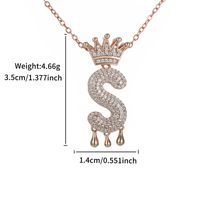 Le Cuivre Plaqué Or 18K XUPING Style Simple Commuer Placage Incruster Lettre Couronne Strass Pendentif sku image 19