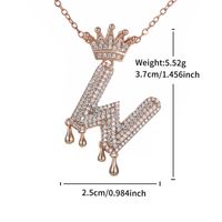 Le Cuivre Plaqué Or 18K XUPING Style Simple Commuer Placage Incruster Lettre Couronne Strass Pendentif sku image 23