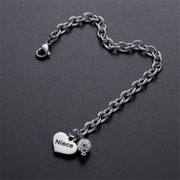 304 Stainless Steel Simple Style Classic Style Letter Heart Shape Bracelets main image 6