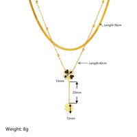Titan Stahl Vintage-Stil Einfacher Stil Einfarbig Halskette Mit Anhänger main image 2