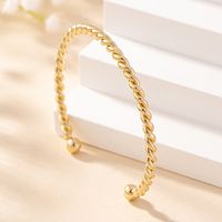 Elegant Modern Style Simple Style Solid Color Twist Iron Women's Bangle main image 4